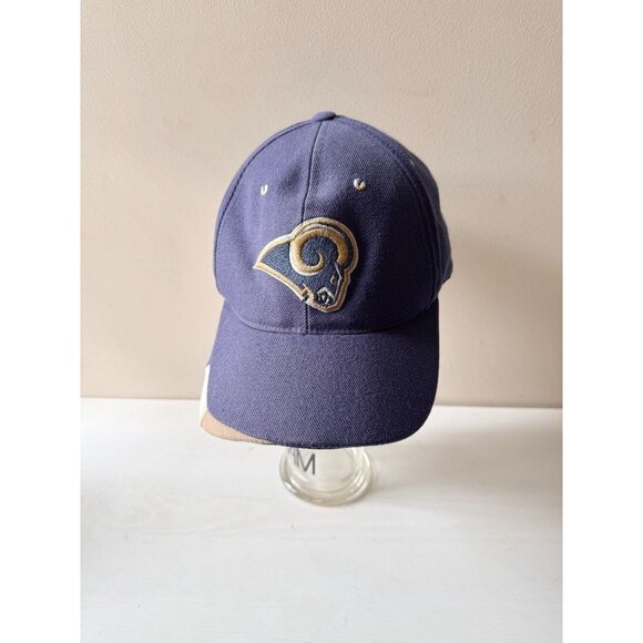 Vintage NFL Los Angeles Rams Purple Cotton Canvas Embroidered Baseball Hat - Picture 1 of 11